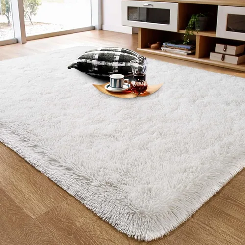 Vista 45 de Ompaa Alfombra Esponjosa, Alfombras de Área Súper Suaves y Peludas para Dormitorio y Sala de Estar - 6' x 9' Alfombra Grande de Felpa Peluda Shag