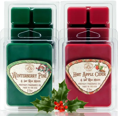 Vista 8 de Cera perfumada para calentadores de cera, ambientador aromático, paquete de 4, juego surtido de 6 cubos de fusión, hecho a mano en Estados Unidos