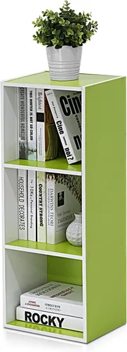 Vista 23 de Furinno PASIR - Estantería de libros de 2 niveles, estantería moderna de 9 x 12 x 21, estanterías abiertas para sala de estar, dormitorio, oficina