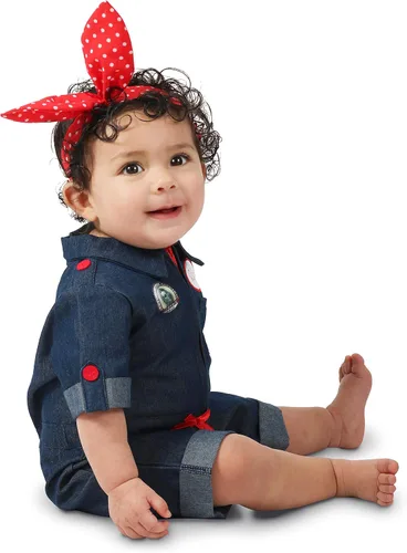 Vista 5 de Disfraz de Princesa Paradise Rosie The Riveter para bebéniño
