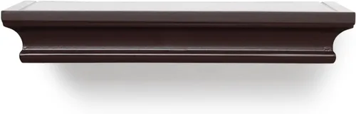 Vista 4 de AHDECOR - Estantes de pared flotantes tradicional de longitud múltiple., Marrón espresso, 12 pulgadas
