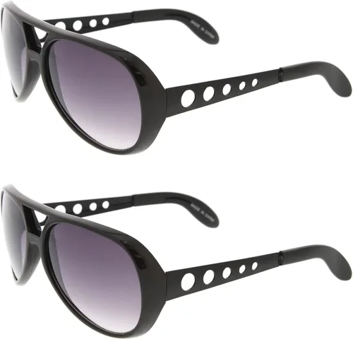 Vista 22 de zeroUV Gafas de sol grandes Elvis King Of Rock & Roll Aviator 2.480 in
