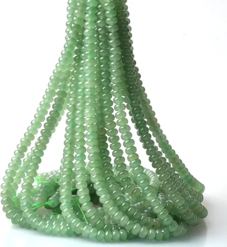 Vista 55 de CAI YI MING, cuentas 2x4mm naturales en forma de rondelle – Espaciadores de gemas sueltas para hacer joyas DIY (Amazonita)