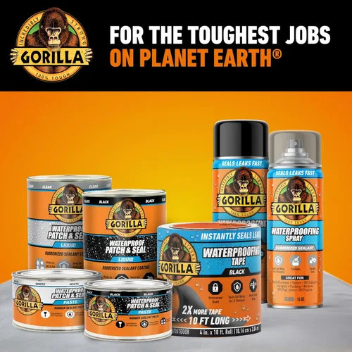 Vista 8 de Gorilla Aerosol blanco impermeable para parchar y sellar