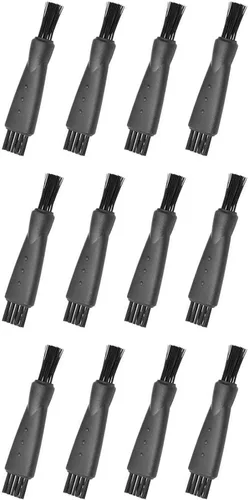 Vista 9 de 24 piezas de afeitadoras eléctricas para hombre, cepillo de limpieza de doble cara, cepillo limpiador de cepillo de pelo, herramienta pequeña