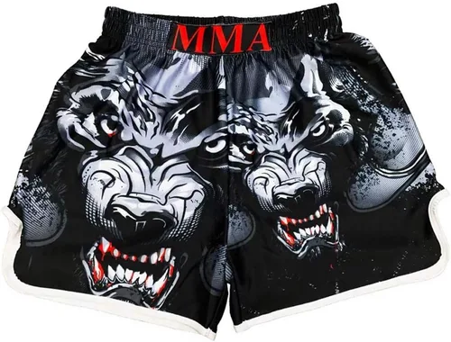 Vista 11 de O2TEE ¡Nuevo! Más de 10 estilos Muay Thai Shorts Combat Fight MMA Boxer Boxing Trunks Negro dragón