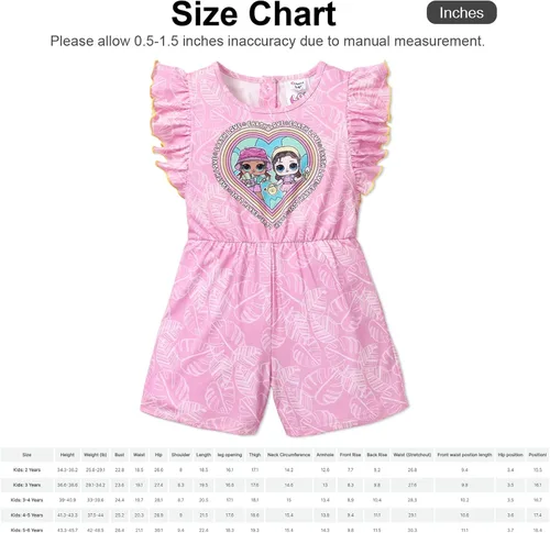 Vista 7 de L.O.L. Surprise! Mono sin mangas de una pieza para niña con estampado de muñeca de personaje