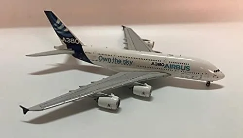 Vista 2 de JC Wings Airbus Industrie Posee El Sky A380 F-WWDD 1/400 Diecast Avión Modelo Avión