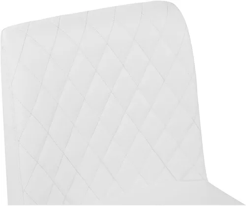 Vista 8 de Meridian Furniture Bryce Collection Modern - Silla de comedor tapizada de piel sintética contemporánea con patas de metal negro mate, juego de 2
