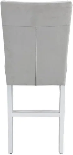 Vista 6 de Acme Juego de 2 sillas de altura de mostrador, gris y blanco