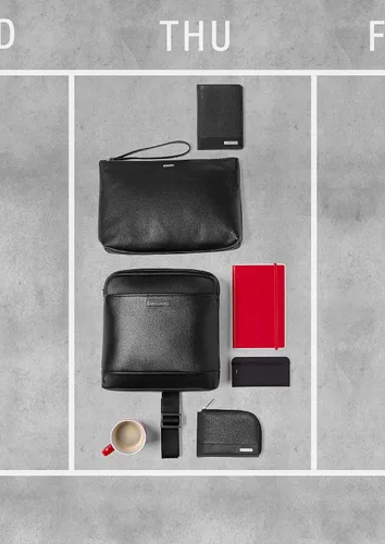 Vista 11 de Moleskine ET84CMCRVFBK Classic Match Leather Small Slim Crossover Bag, Black