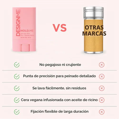 Vista 4 de Design.Me Palo de peinado Barra de cera vegana para el cabello para mujer