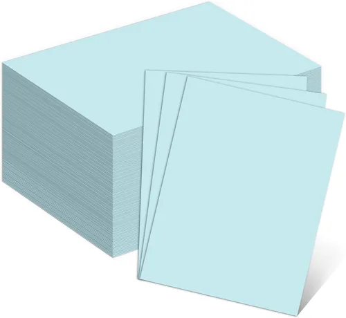 Vista 10 de Papel de construcción de Halloween pesado negro de 110 libras, 100 hojas de papel de cartulina negra gruesa para invitaciones, menús, álbumes
