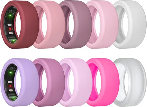 Vista 11 de Paquete de 10 fundas de anillo para RingConn Gen 3/Gen 2/Gen 1, protector de anillo de silicona elástica para RingConn Gen 2, accesorios