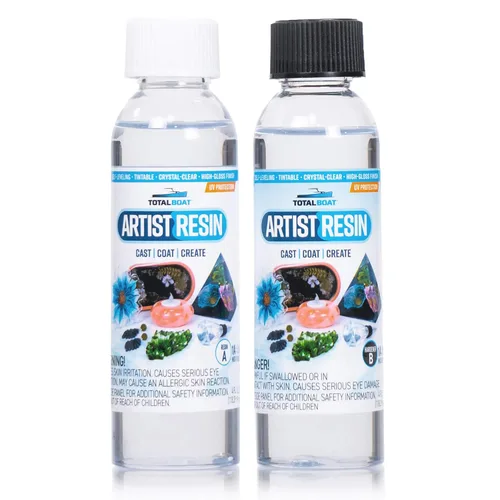 Vista 8 de TotalBoat Artist Resina Epoxi - Kit de Galón de 128 Oz. con Proporción de Mezcla 1:1 y Resistencia UV - Fórmula de Fundición Cristalina Transparente