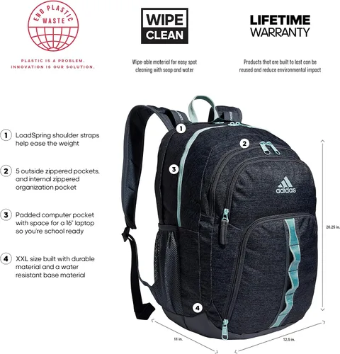 Vista 2 de adidas Prime 6 - Mochila Negro talla única