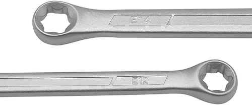 Vista 3 de Juego de llaves de caja E-Torx de 4 piezas, llaves de estrella hembra de doble extremo Kit de llave de acero CR-V resistente E6-E24