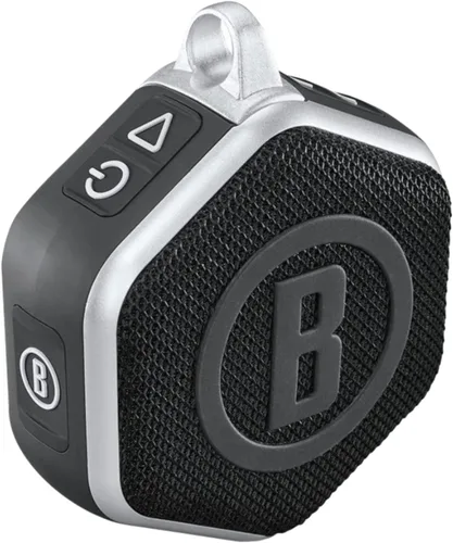 Vista 4 de Bushnell Wingman Mini Altavoz Bluetooth GPS negro/plateado con auriculares negros definitivos y cargadores de pared/coche