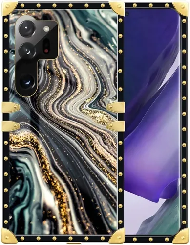 Vista 8 de Funda compatible con Samsung Galaxy S23 Ultra, J Crown Queen con estampado de leopardo de lujo, elegante, suave, TPU, a prueba de golpes, protección