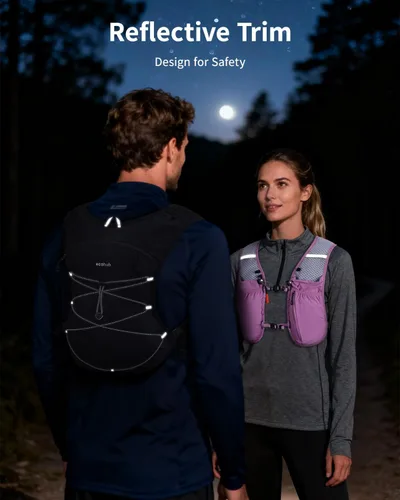 Vista 6 de ECOHUB Mochila de hidratación para correr, mochila ligera de hidratación para senderismo, ciclismo, maratón, mochila para mujeres y hombres