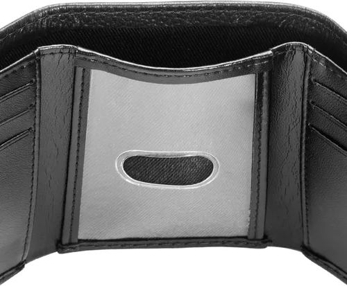 Vista 4 de Caterpillar Billetera triple de cuero para hombre con ventana de identificación