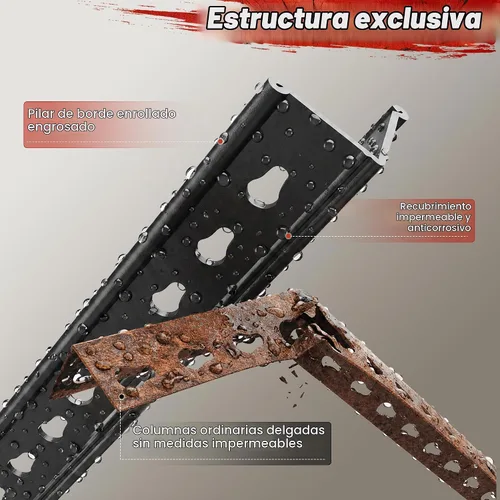 Vista 12 de REIBII - Estantería de garaje ajustable para sótano, 2400 libras