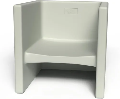 Vista 10 de Children's Factory Silla cúbica 3 en 1 para niños, muebles de aula de asientos flexibles, paquete de 1, almendra Polyethylene Toddler Outdoor