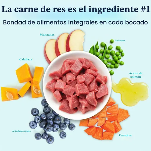 Vista 3 de Solid Gold Comida seca para juguetes y razas pequeñas de perro, bocaditos pequeños – Ternera real, sin granos, sin gluten, croquetas con alto