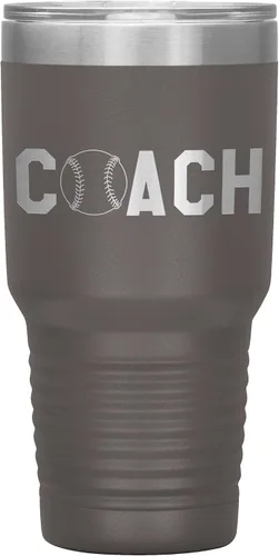 Vista 13 de Vaso de entrenador de béisbol, regalo de entrenador de béisbol, 30 onzas, con aislamiento, grabado de acero inoxidable, color negro