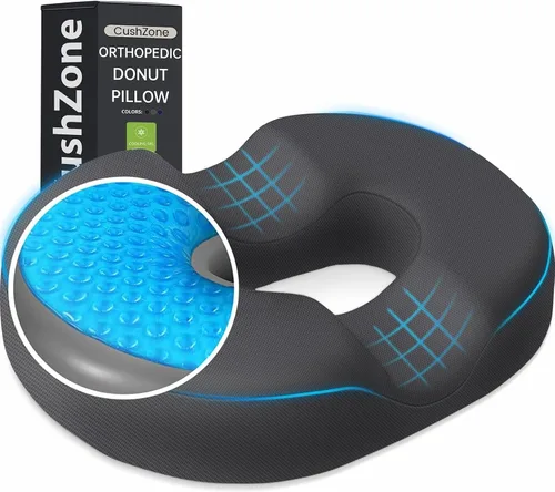Vista 11 de CushZone Almohada Cojín de Asiento en Forma de Dona - Almohada de Piso de Gel Refrescante, Cojín de Piso de Espuma Viscoelástica para Oficina