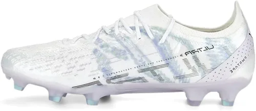Vista 3 de Puma Tacos de fútbol para mujer Ultra Ultimate Brilliance Firm GroundAg de suelo firme, terreno suave, color blanco