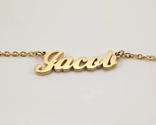 Vista 2 de Collar con nombre grabado personalizado para mujeres y amigas