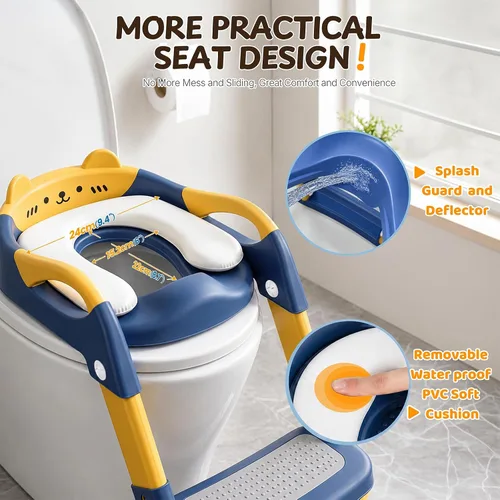 Vista 6 de Orzbow Potty Training Seat with Step Stool, Adjustable Height, Anti-Slip