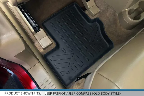 Vista 4 de MAXLINER - Juego de alfombrillas para dos filas y forro de maletero para Jeep Compass 2007-2017