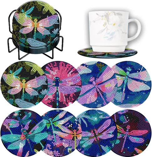 Vista 14 de 200 Estilos de Posavasos de Diamante Caja Sorpresa con Soporte DIY Arte de Diamante Posavasos Caja Sorpresa para Adultos Kits de Diamantes