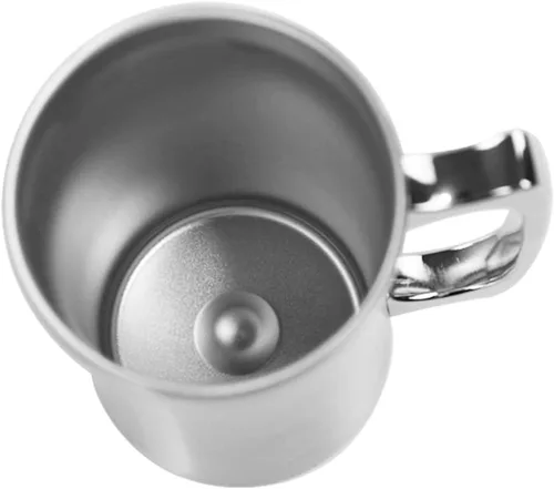 Vista 2 de Tazas de acero inoxidable de doble pared de 20 onzas, taza de metal para café, té y vino, tazas aisladas con asas que mantienen las bebidas frías