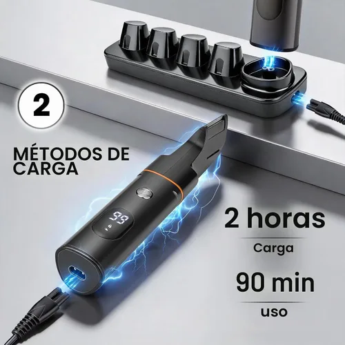 Vista 5 de Manscape - Recortador de pelo corporal y púbico para hombres, afeitadora de Negro