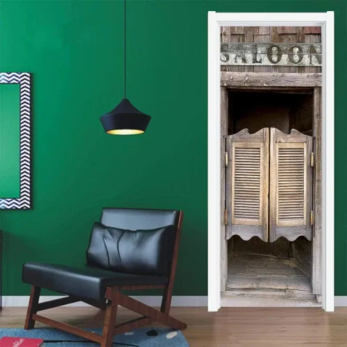 Vista 83 de Adhesivos 3D para puerta, murales para despegar y pegar, puerta de madera, papel tapiz autoadhesivo, extraíble, PVC, impermeable, póster para Puerta