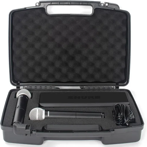 Vista 8 de Estuche rígido portátil de 12.2" x 9.85" x 3.77" con espuma cortada en cubos personalizable, protege equipos, electrónicos, herramientas