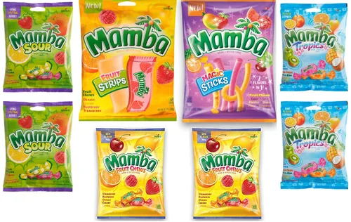 Vista 2 de Mamba Snack Peak - Caja de regalo variada, tiras de frutas, palitos mágicos, trópicos, ácidos y originales