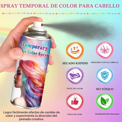 Vista 2 de Spray temporal de color gris para mujeres y hombres, lavable 120ML