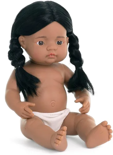 Vista 9 de Muñeca de bebé anatómicamente correcta de 15 pulgadas de Miniland, Chica asiática