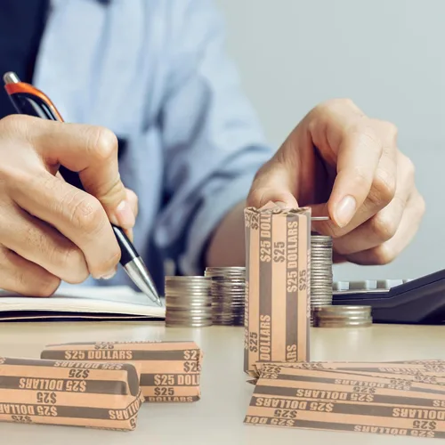 Vista 6 de Sumerfnt Rollos de Envoltorios para Monedas de Dólar, Solo Dólares, Rollos de Dólar Planos 110 Piezas