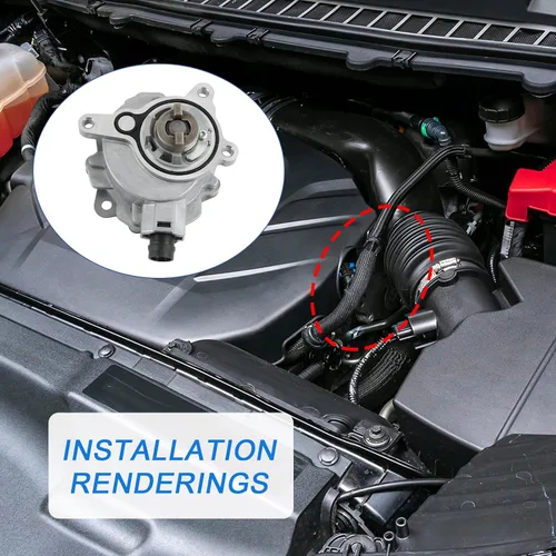 Vista 6 de Bomba de vacío de freno LR047384 compatible con Land Rover Ford Edge Escape Focus Fusion Jaguar Lincoln 2.0L reemplaza # 724807650 LR025601 LR039592