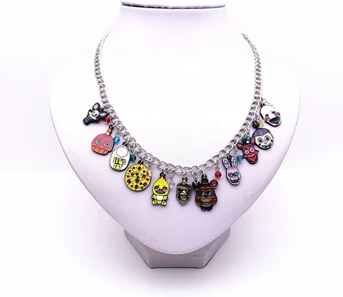 Vista 4 de DreamWater Collar de terror Five Night Freddy, regalos para niña y mujer, Zinc, 0
