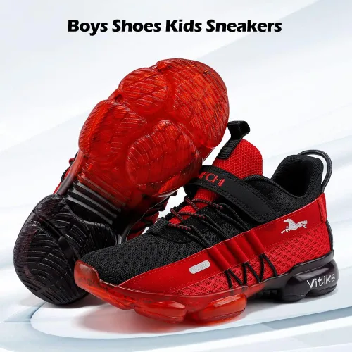 Vista 6 de VITUOFLY Boys Sneakers Kids Running Shoes Girls Mesh Fitness Shoe Indoor Training Sneaker Lightweight Outdoor Sports Athletic Tennis Shoes for