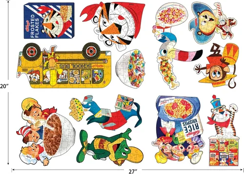 Vista 5 de RoseArt - Mini Shaped - Kellogg's - Rompecabezas de 500 piezas para adultos