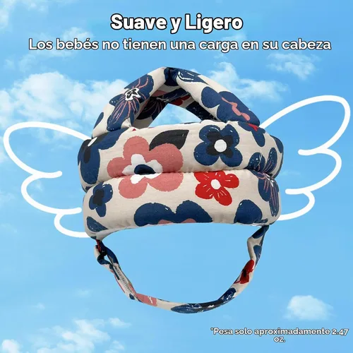 Vista 6 de Protector de cabeza de bebé para gatear caminando, casco de bebé ajustable sin golpes y cojín suave, gorra de seguridad infantil para niños que