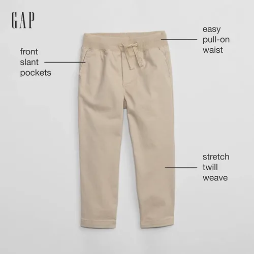 Vista 3 de GAP Baby-Boys Rib Waist Pull-on Khaki Chino Pant