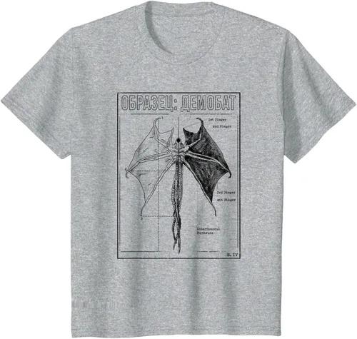Vista 10 de Stranger Things 4 Demobat Biology Camiseta, Blanco, S